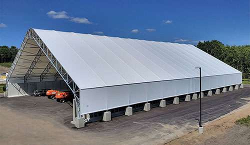 Minnesota Public Works Facility salt storage building