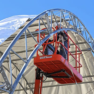 GNB Global tension fabric building service maintenance and cover replacement