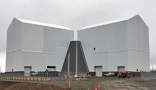 Alaska Long Range Discrimination Radar fabric builidngs (LRDR)